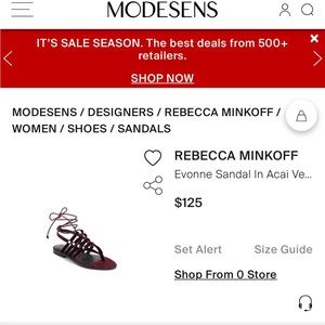 Rebecca Minkoff Açaí Crushed Velvet, Size 8 M Sandals (Brand New)